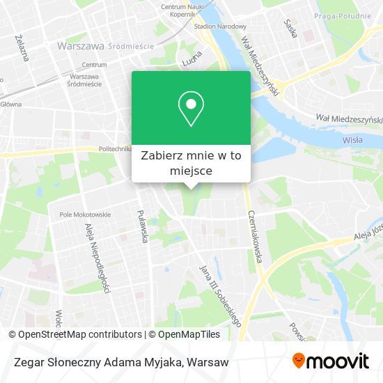 Mapa Zegar Słoneczny Adama Myjaka