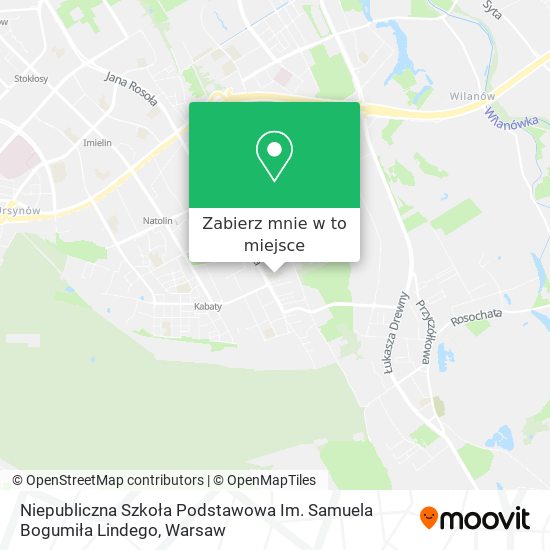 Mapa Niepubliczna Szkoła Podstawowa Im. Samuela Bogumiła Lindego