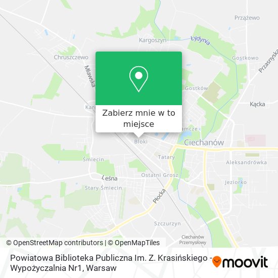 Mapa Powiatowa Biblioteka Publiczna Im. Z. Krasińskiego - Wypożyczalnia Nr1