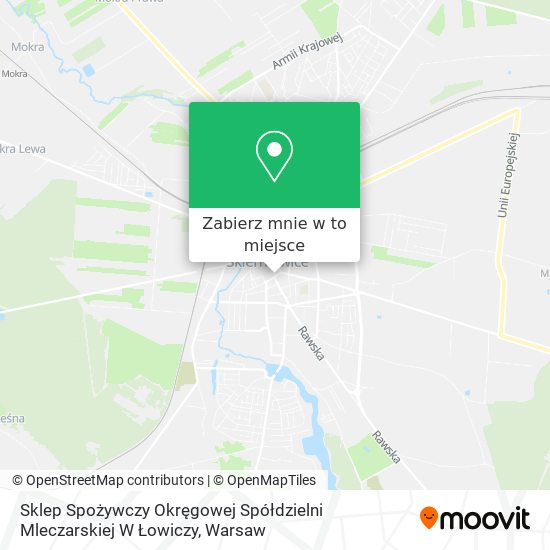 Mapa Sklep Spożywczy Okręgowej Spółdzielni Mleczarskiej W Łowiczy