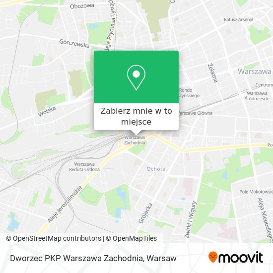 Mapa Dworzec PKP Warszawa Zachodnia
