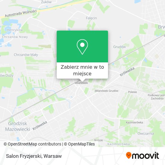 Mapa Salon Fryzjerski