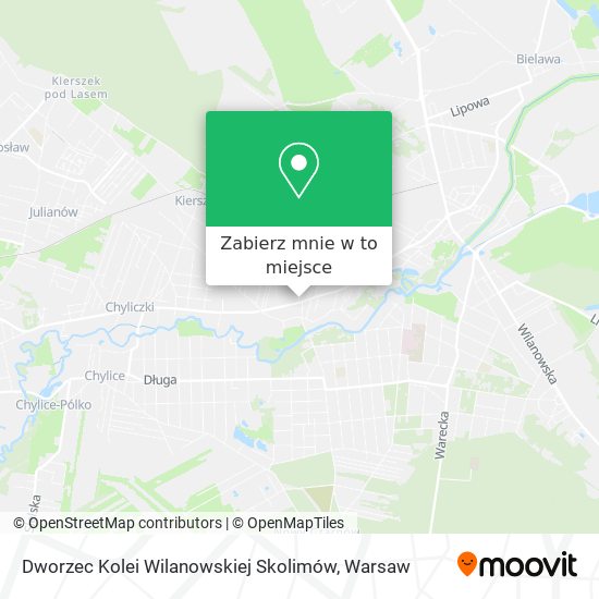 Mapa Dworzec Kolei Wilanowskiej Skolimów