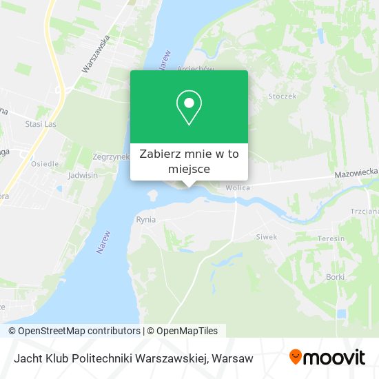 Mapa Jacht Klub Politechniki Warszawskiej