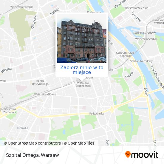 Mapa Szpital Omega