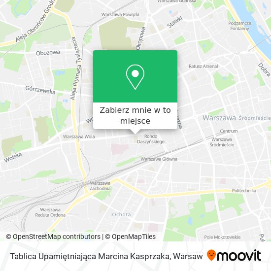 Mapa Tablica Upamiętniająca Marcina Kasprzaka