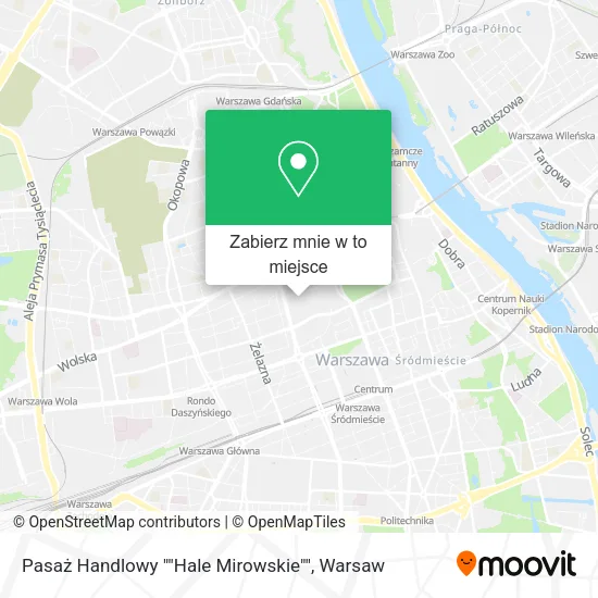 Mapa Pasaż Handlowy ""Hale Mirowskie""
