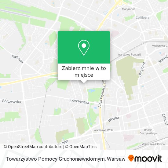 Mapa Towarzystwo Pomocy Głuchoniewidomym