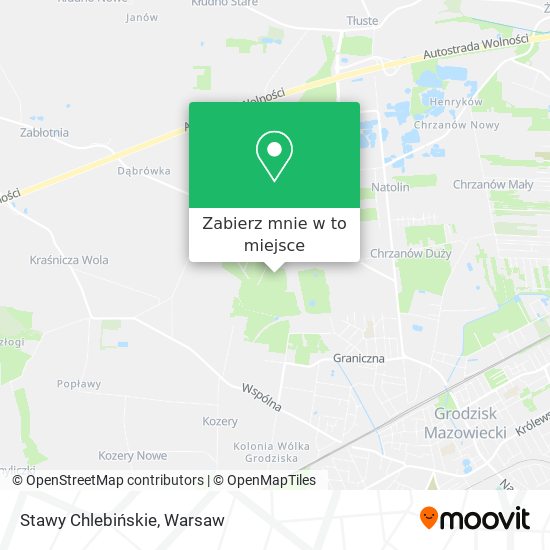 Mapa Stawy Chlebińskie