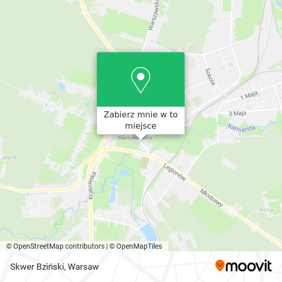 Mapa Skwer Bziński