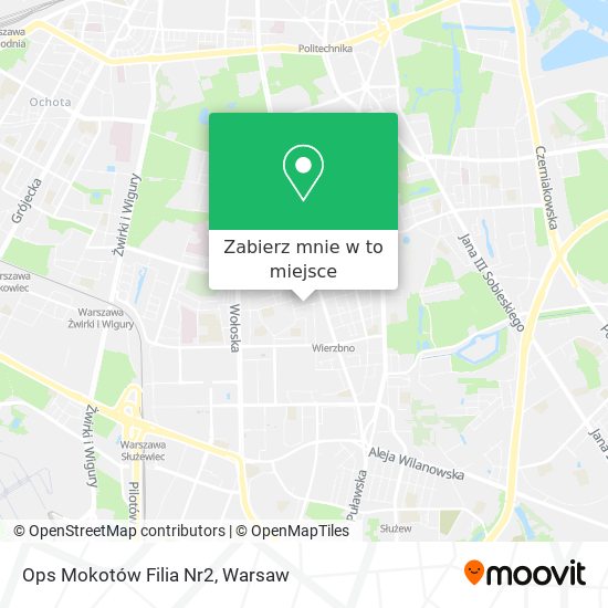 Mapa Ops Mokotów Filia Nr2