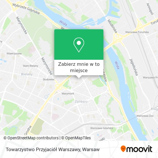 Mapa Towarzystwo Przyjaciół Warszawy