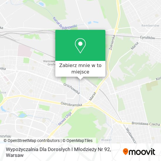 Mapa Wypożyczalnia Dla Dorosłych I Młodzieży Nr 92