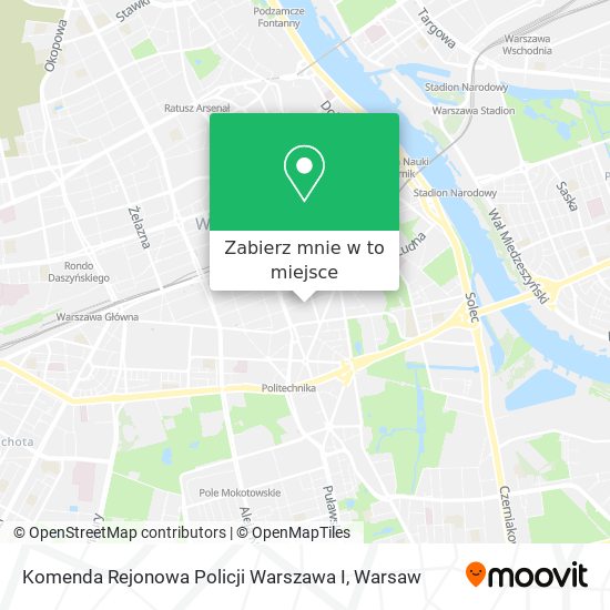 Mapa Komenda Rejonowa Policji Warszawa I