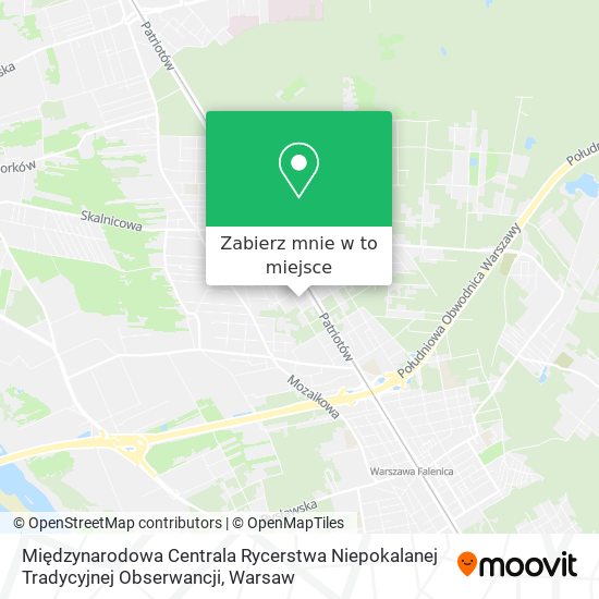 Mapa Międzynarodowa Centrala Rycerstwa Niepokalanej Tradycyjnej Obserwancji