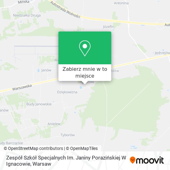 Mapa Zespół Szkół Specjalnych Im. Janiny Porazińskiej W Ignacowie