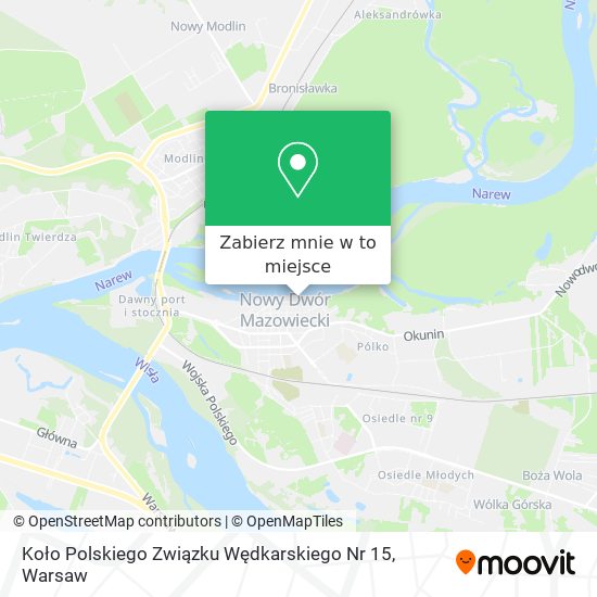 Mapa Koło Polskiego Związku Wędkarskiego Nr 15