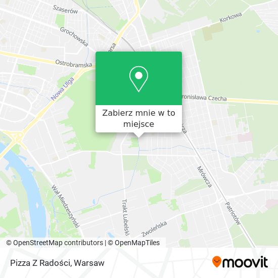 Mapa Pizza Z Radości