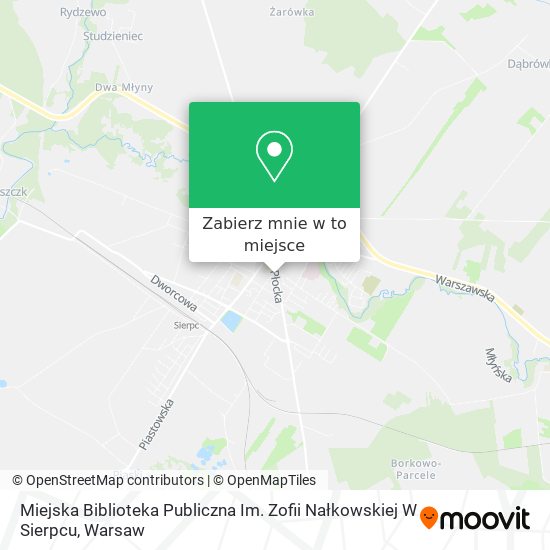 Mapa Miejska Biblioteka Publiczna Im. Zofii Nałkowskiej W Sierpcu