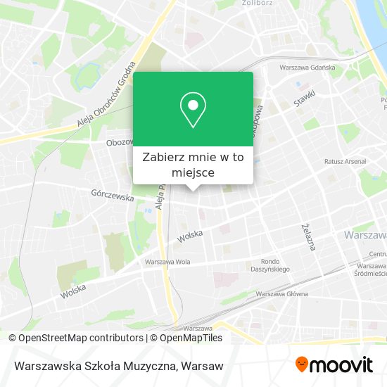 Mapa Warszawska Szkoła Muzyczna