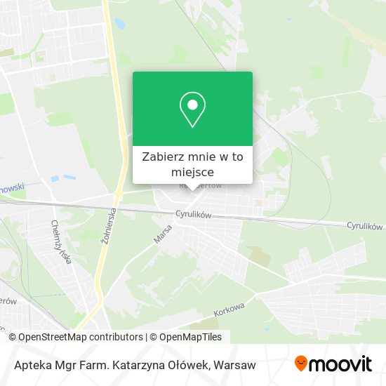 Mapa Apteka Mgr Farm. Katarzyna Ołówek