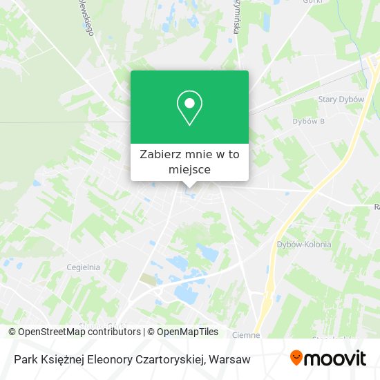 Mapa Park Księżnej Eleonory Czartoryskiej