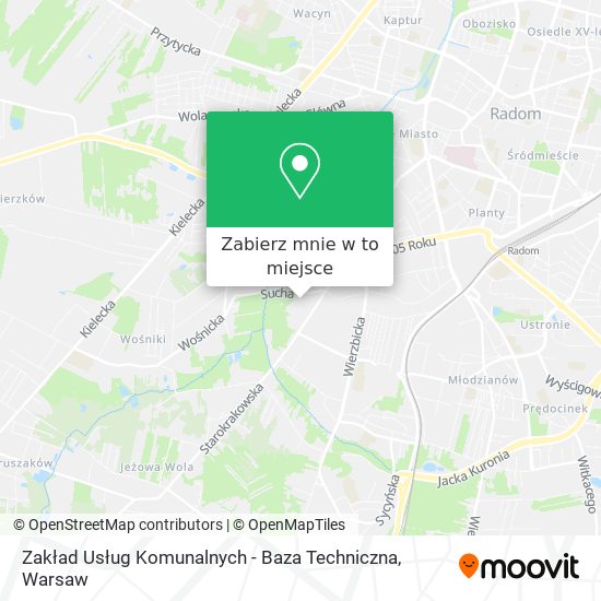 Mapa Zakład Usług Komunalnych - Baza Techniczna