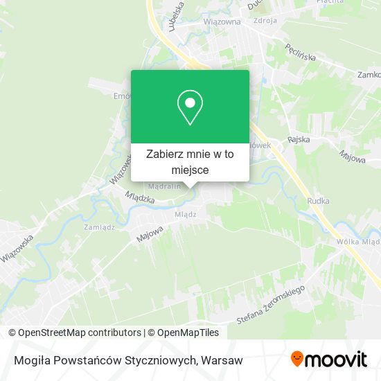 Mapa Mogiła Powstańców Styczniowych