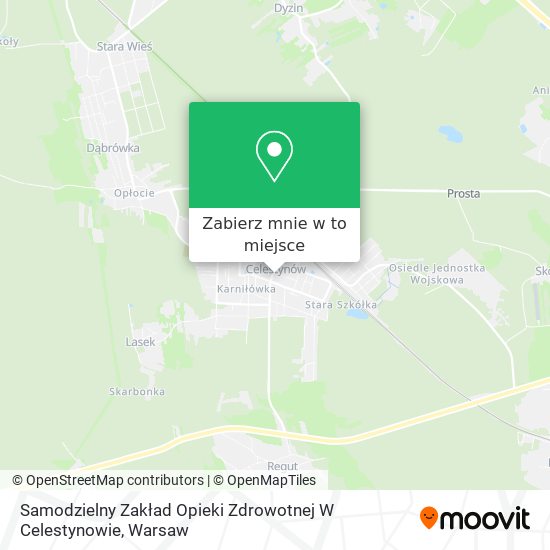 Mapa Samodzielny Zakład Opieki Zdrowotnej W Celestynowie