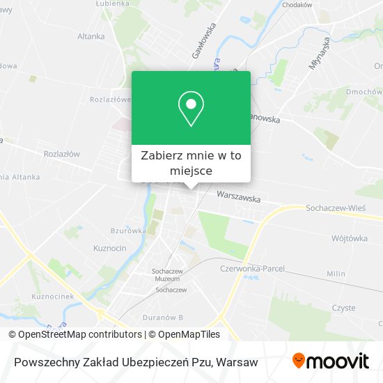 Mapa Powszechny Zakład Ubezpieczeń Pzu