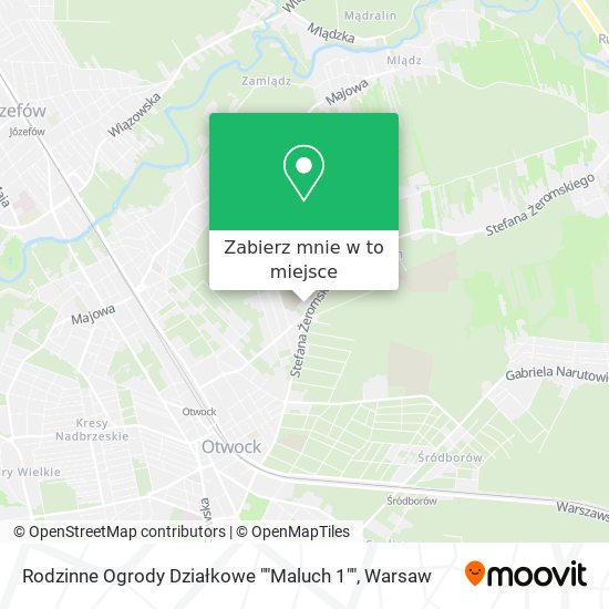 Mapa Rodzinne Ogrody Działkowe ""Maluch 1""