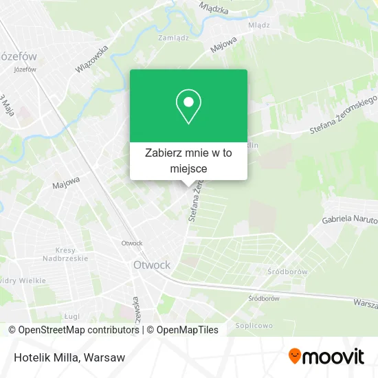 Mapa Hotelik Milla