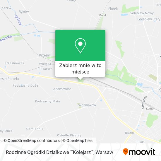 Mapa Rodzinne Ogródki Działkowe ""Kolejarz""