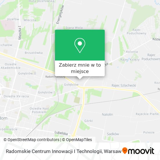 Mapa Radomskie Centrum Innowacji I Technologii