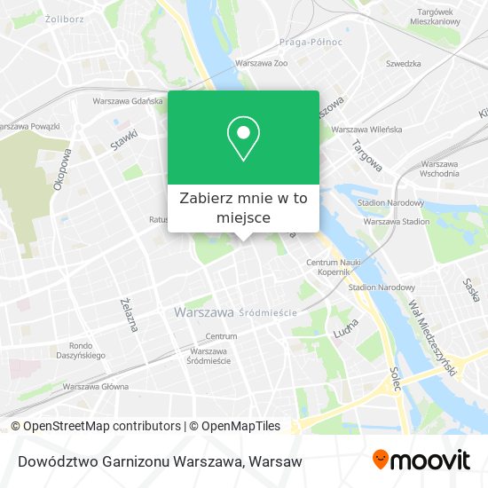 Mapa Dowództwo Garnizonu Warszawa