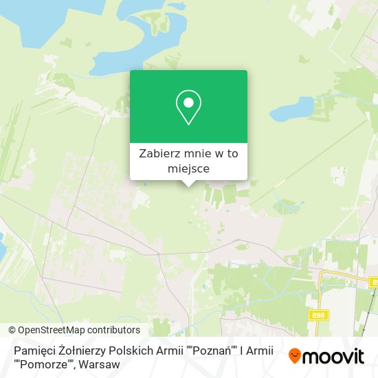 Mapa Pamięci Żołnierzy Polskich Armii ""Poznań"" I Armii ""Pomorze""