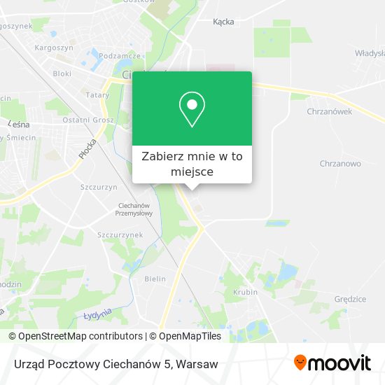 Mapa Urząd Pocztowy Ciechanów 5