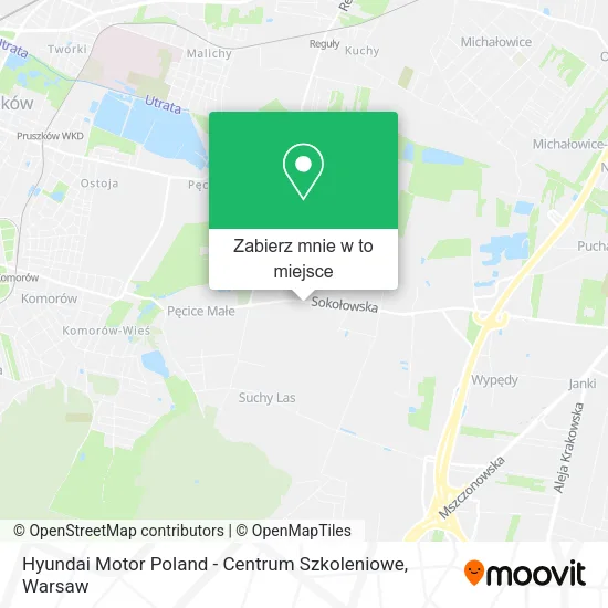 Mapa Hyundai Motor Poland - Centrum Szkoleniowe