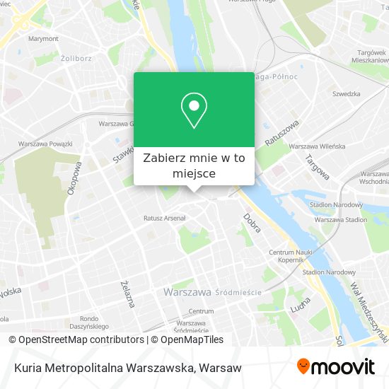 Mapa Kuria Metropolitalna Warszawska