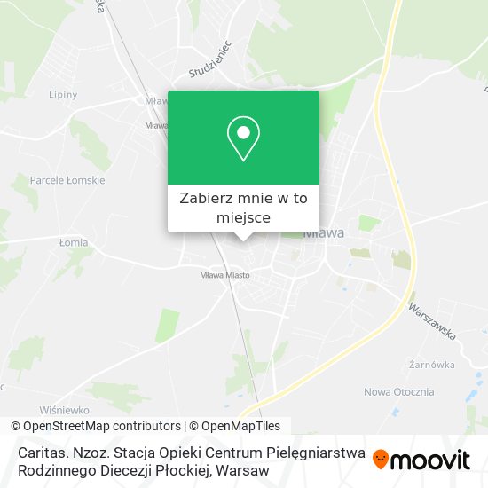 Mapa Caritas. Nzoz. Stacja Opieki Centrum Pielęgniarstwa Rodzinnego Diecezji Płockiej