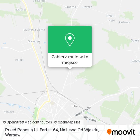 Mapa Przed Posesją Ul. Farfak 64, Na Lewo Od Wjazdu