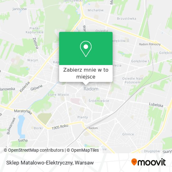 Mapa Sklep Matalowo-Elektryczny