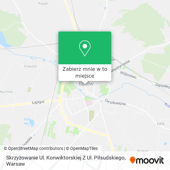 Mapa Skrzyżowanie Ul. Konwiktorskiej Z Ul. Piłsudskiego