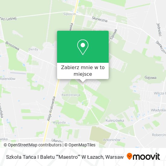 Mapa Szkoła Tańca I Baletu ""Maestro"" W Łazach