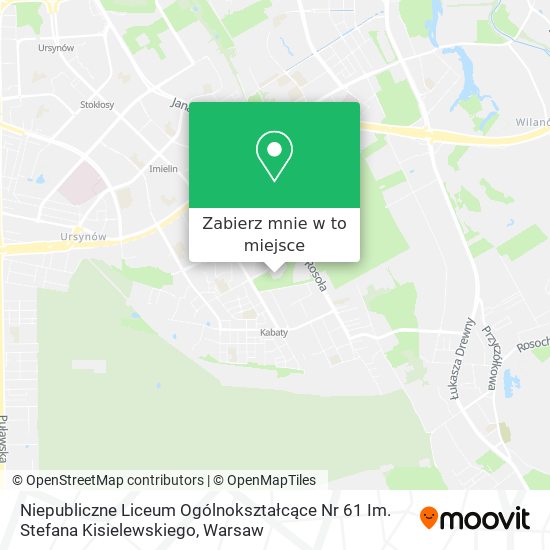 Mapa Niepubliczne Liceum Ogólnokształcące Nr 61 Im. Stefana Kisielewskiego