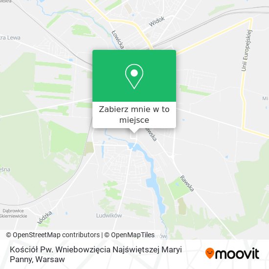 Mapa Kościół Pw. Wniebowzięcia Najświętszej Maryi Panny