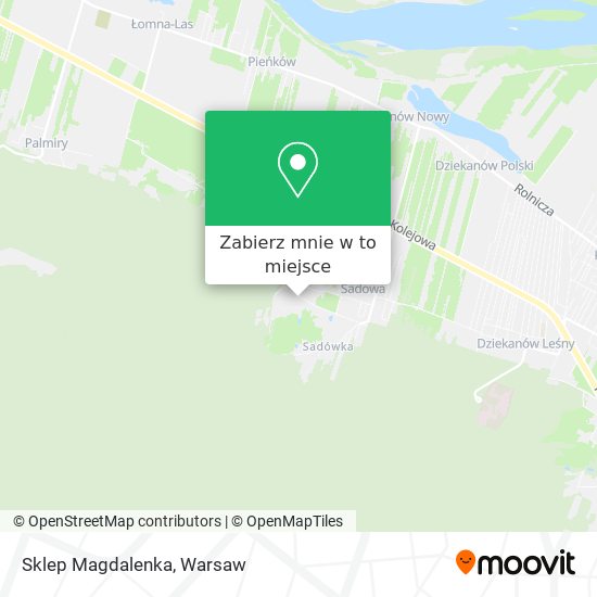 Mapa Sklep Magdalenka