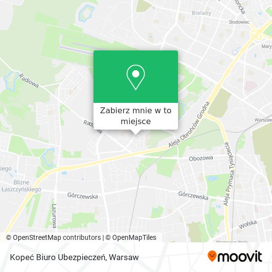 Mapa Kopeć Biuro Ubezpieczeń