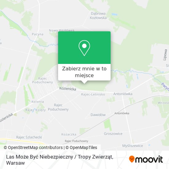 Mapa Las Może Być Niebezpieczny / Tropy Zwierząt