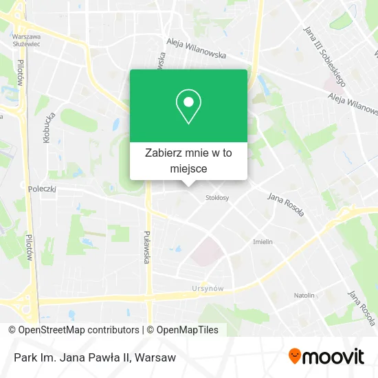 Mapa Park Im. Jana Pawła II